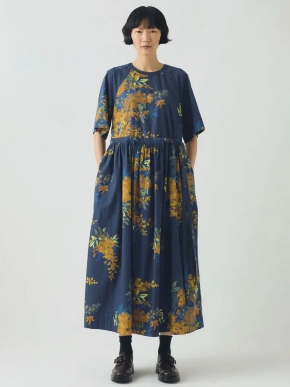 Botanical Shadow Print Organic Dress Small - SOLD OUT - NWT